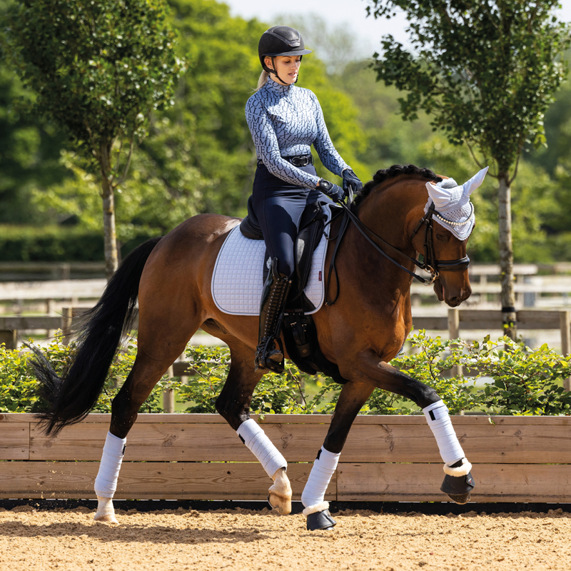 LeMieux Suede Dressage Square - Mist-2